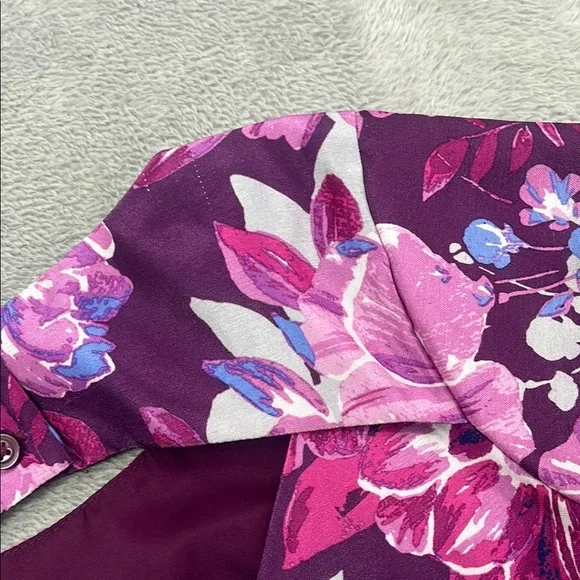 Gymboree 7 Dressed Up Floral Purple Kids Lined Dress - Picture 11 of 15